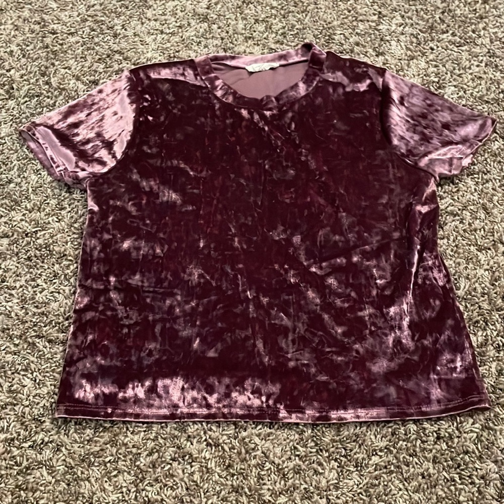 Purple velvet shirt